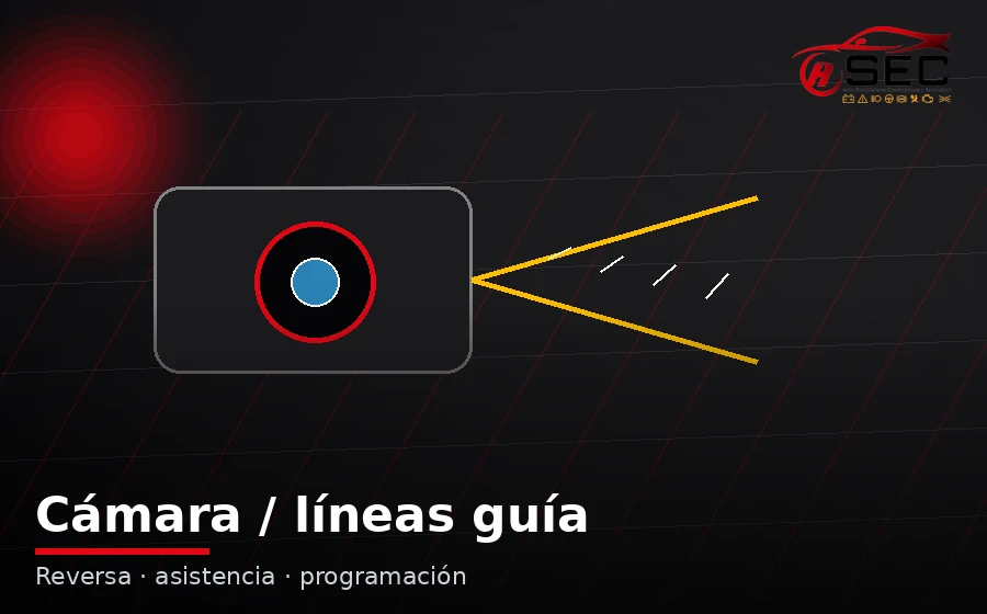 Cámara de reversa y líneas guía